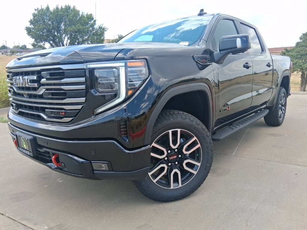 2026 GMC Sierra 1500 AT4 in Onyx Black — front three-quarter view